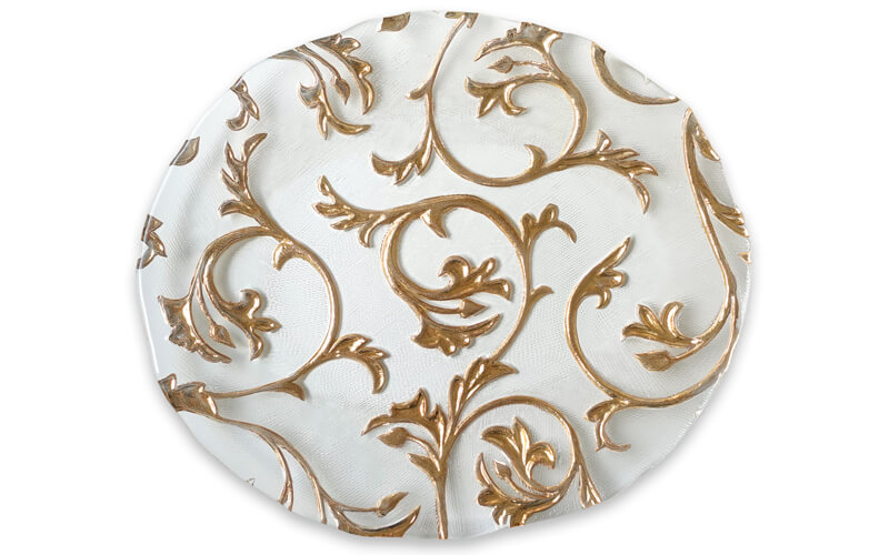Ovalen Schaal 41cm Bisanzio-IVV Gouden decoratie