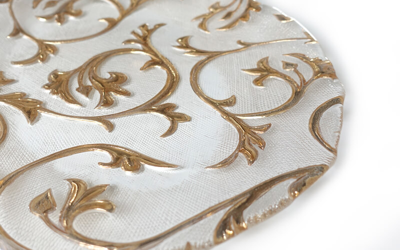 Ovalen Schaal 41cm Bisanzio-IVV Gouden decoratie