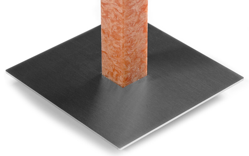 Vierkante Kaarsen met Houder Geschenkset Rood