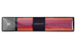 Vierkante Kaarsen met Houder Geschenkset Rood