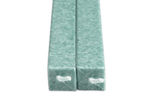 Vierkanten Kaarsen Aqua 2 Stuks Amabiente