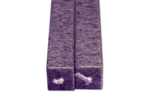 Vierkante Kaarsen Aubergine 2 Stuks Amabiente