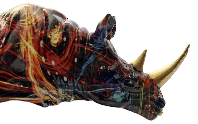 Neushoorn Beeldje Polystone