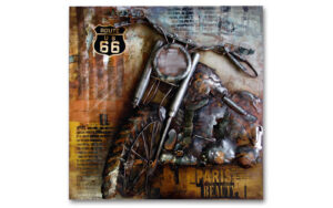Metalen Schilderij 3D Motor-Route66 Gave Specials