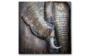 Metalen Schilderij 3D Olifant Gave Specials