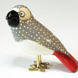 Houten vogel miniatuur Grijze-roodstaart-papegaai