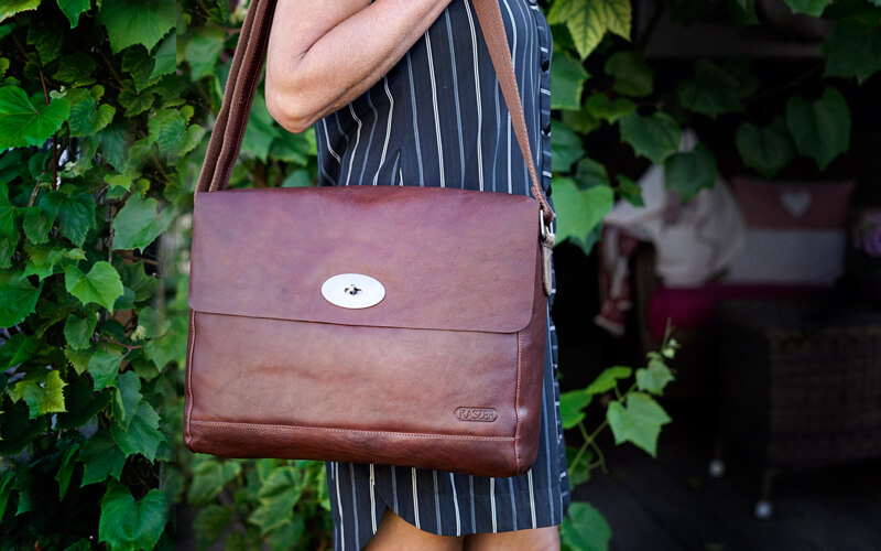 Leren Schoudertas Kaszer Cognac
