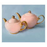 Theepot Blush 2 kops 24kr. Goud Christina Re | Kadeloo