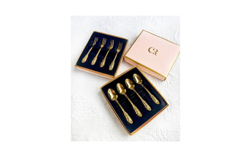 Vintage Theelepeltjes 24k Goud Christina Re