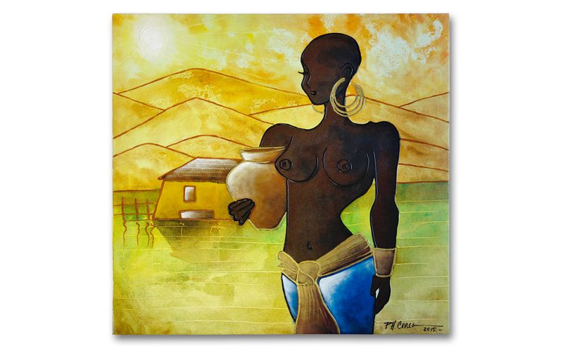 schilderij- african woman