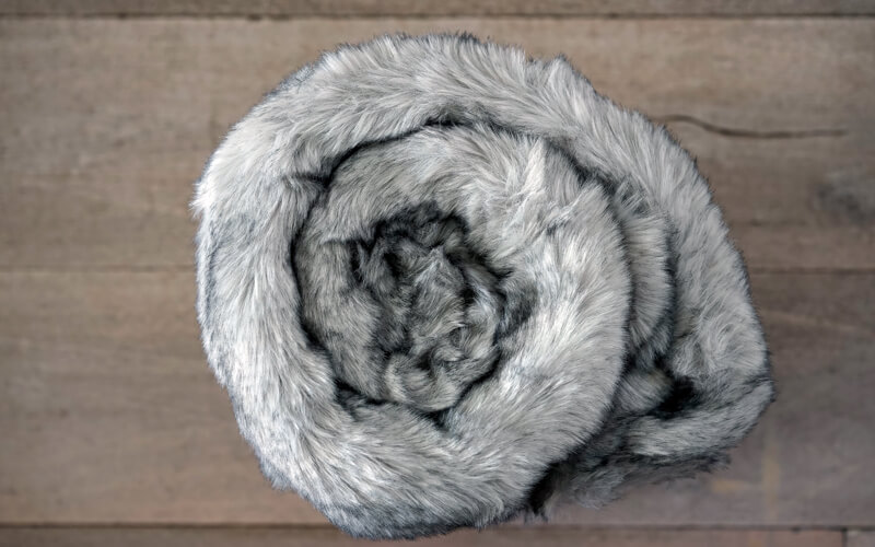 Plaid Cocooning Wolf Gris