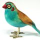 Houten vogel miniatuur Blauwfazantje