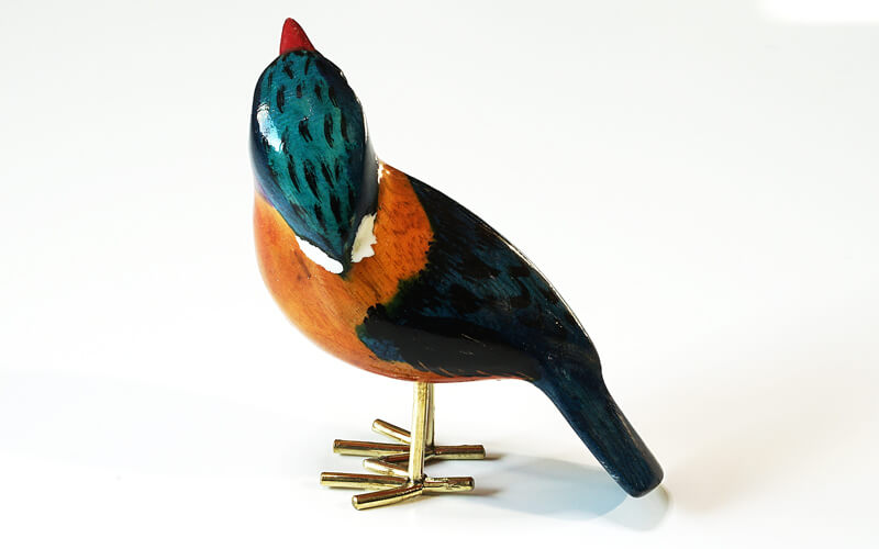 Houten vogel miniatuur IJsvogel