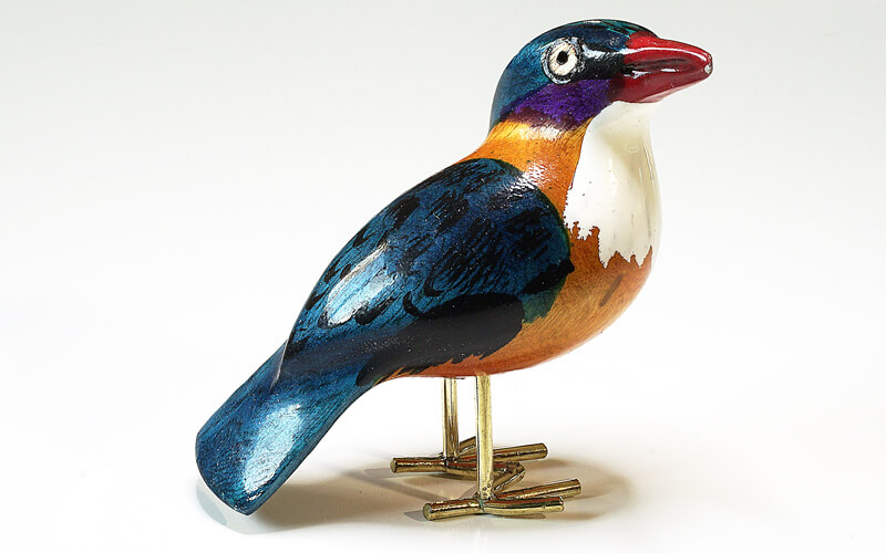 Houten vogel miniatuur IJsvogel