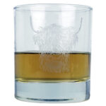Whiskyglas met onderzetter Schotse Hooglander