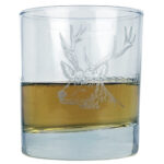 Whiskyglas met onderzetter Edelhert