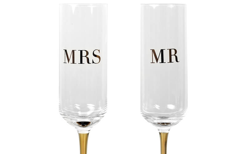 Champagne flute MRS-MR Christina-Re