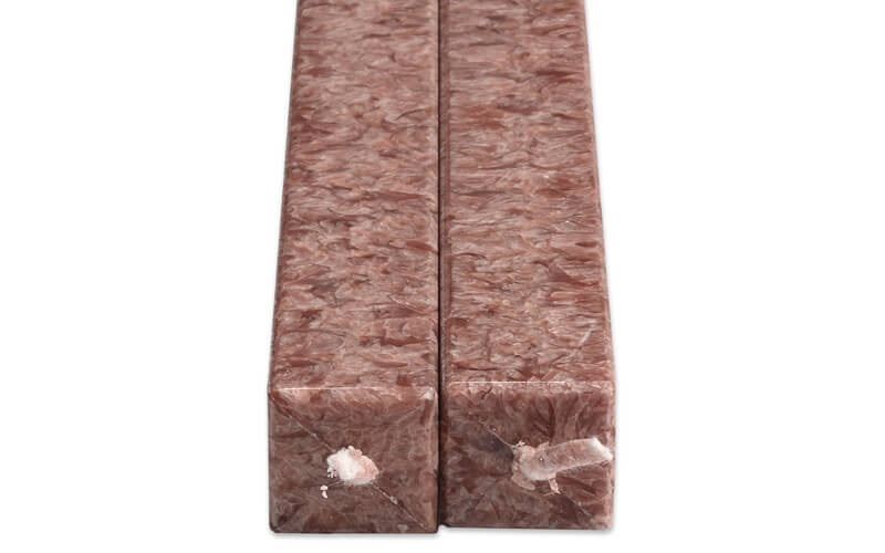 Vierkanten Kaarsen Kastanje 2 Stuks Amabiente