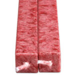 Vierkanten Kaarsen Robijn 2 Stuks Amabiente