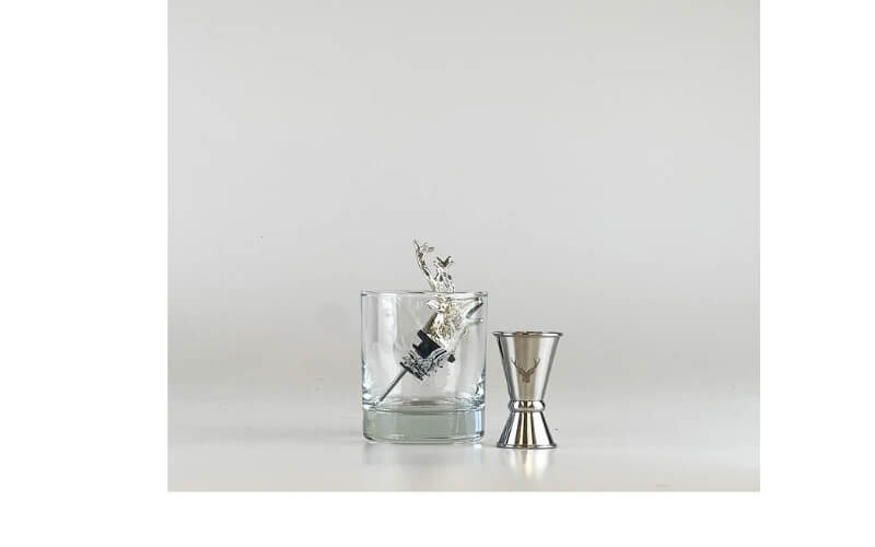 Glas met Schenktuit en Maatbeker Set Edelhert Selbrae House